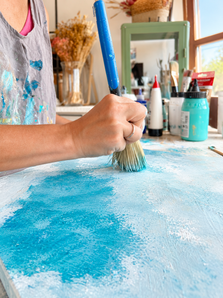 pintando azul
